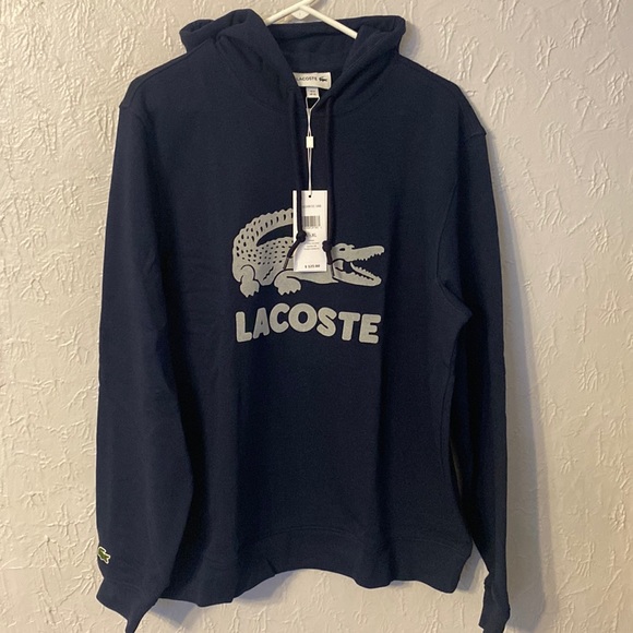 Lacoste Other - 🐊 NWT Lacoste Men’s Navy Blue & Gray Hoodie - XL 🐊